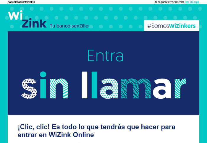 WiZink Bank :: Comunicaciones por email