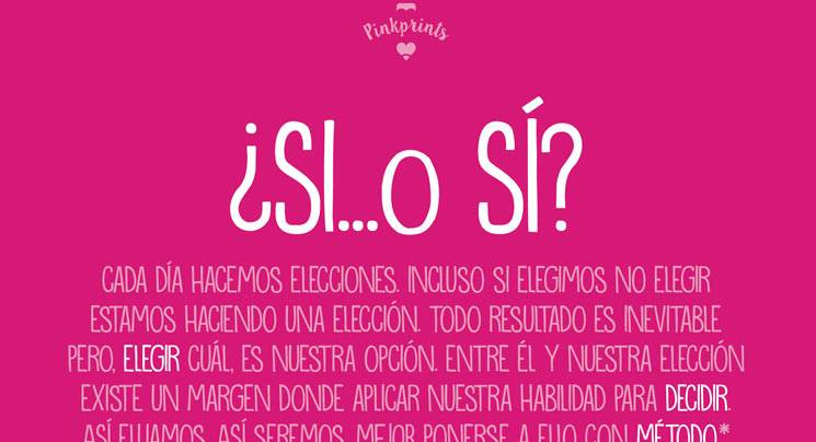 Pinkprint #03: “¿Si…o Sí?” es una infografía de SuS y mi Paco –symp–