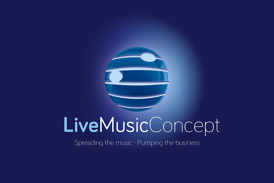 Live Music Concept : emblema corporativo y papelería