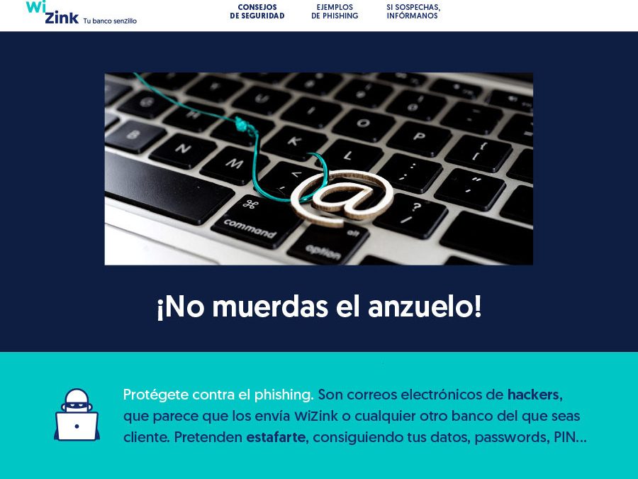 WiZink Bank :: Comunicación anti-Phising