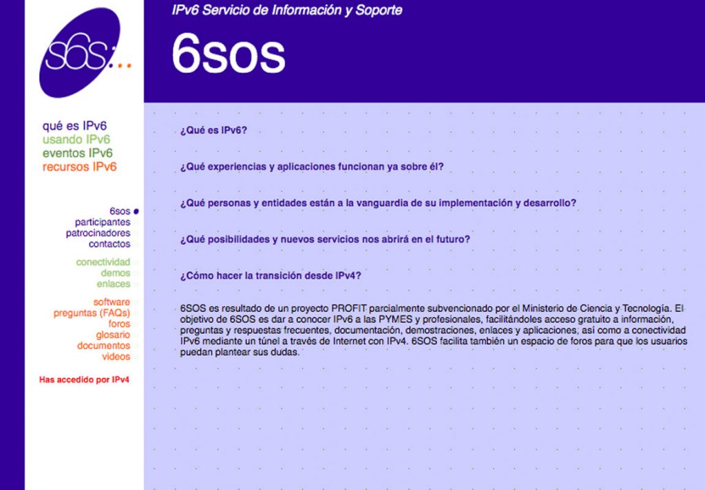 Diseño web de symp para 6sos
