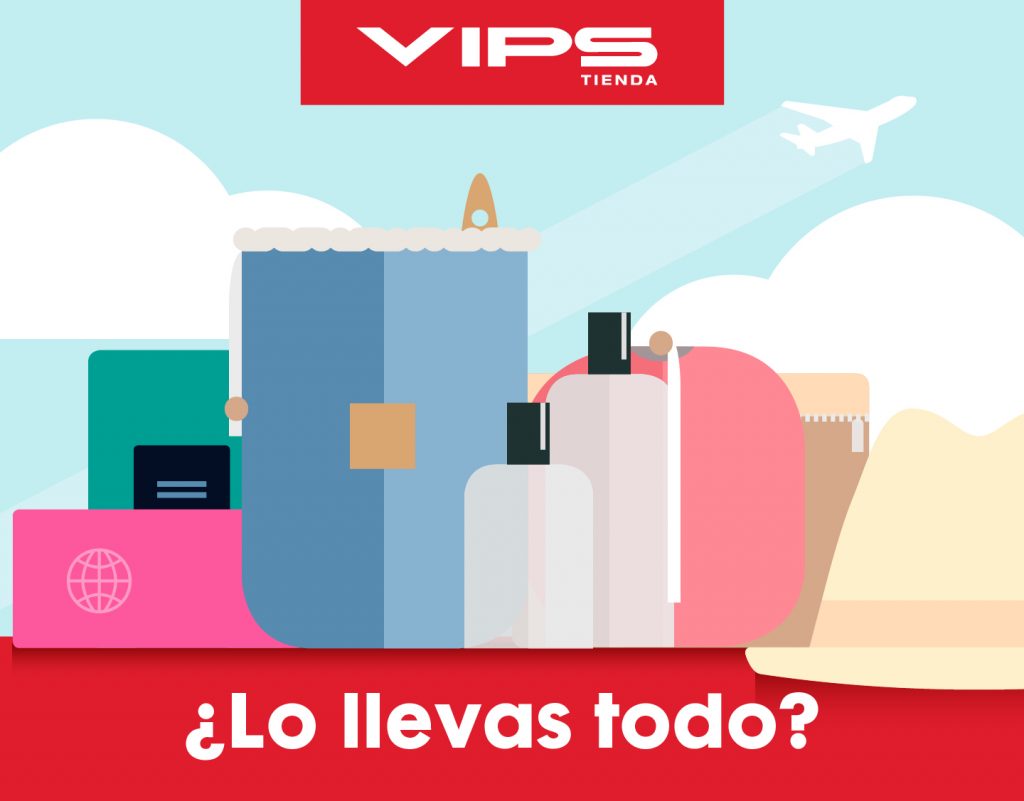 symp: banner promocional artículos de viaje para VIPS Tienda