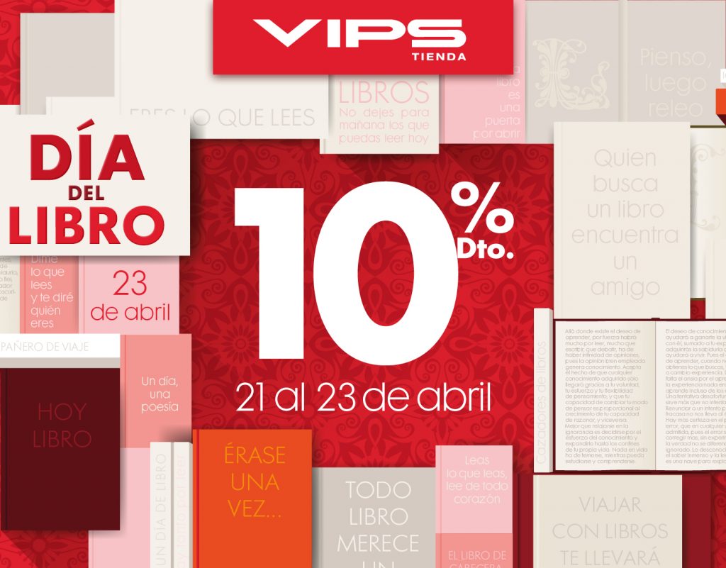 symp: banner promocional Día del Libro para VIPS Tienda