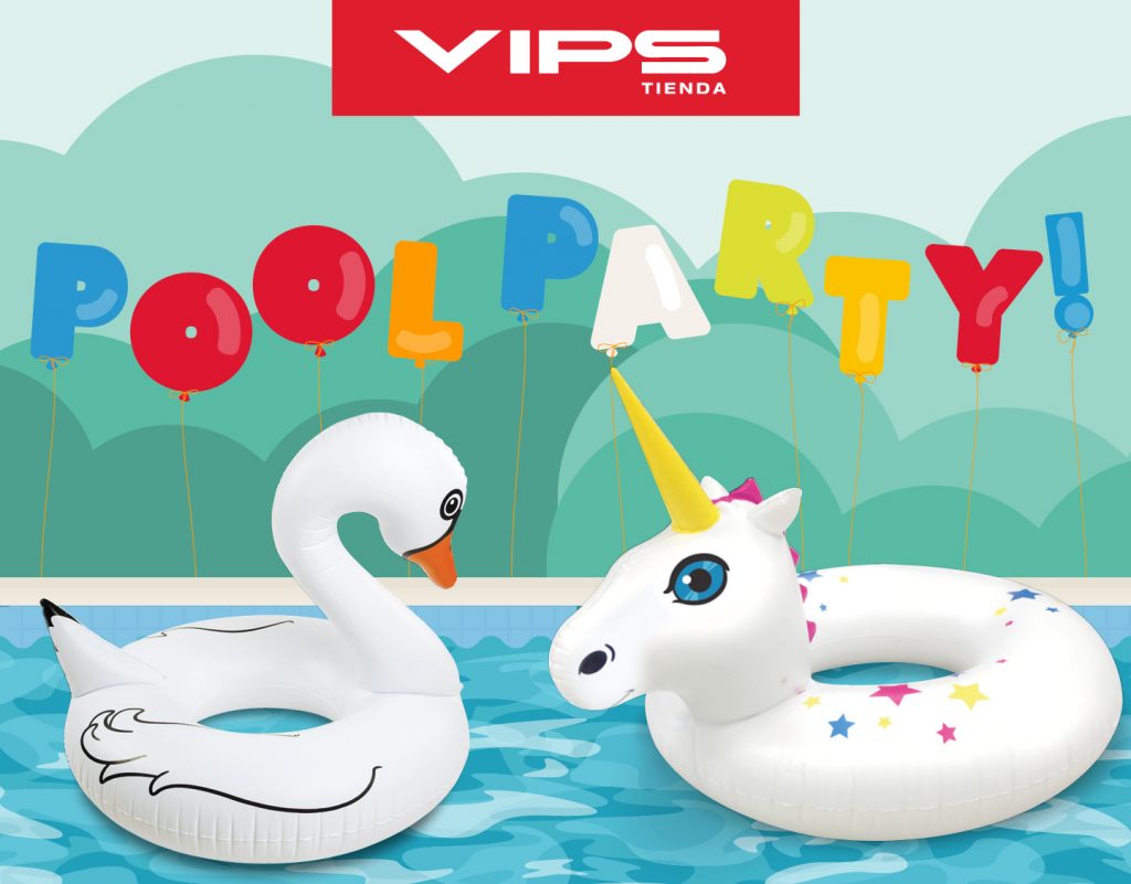 symp: banner promocional flotadores chulos para VIPS Tienda
