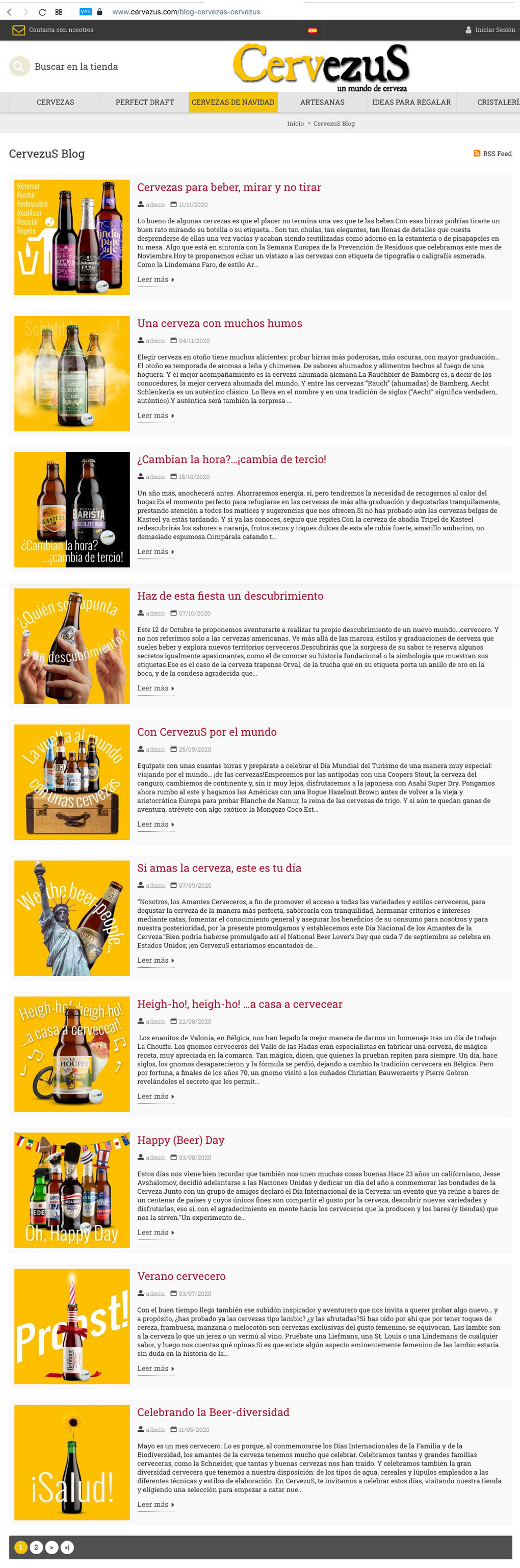 CervezuS. Blog posts para tienda online de cervezas