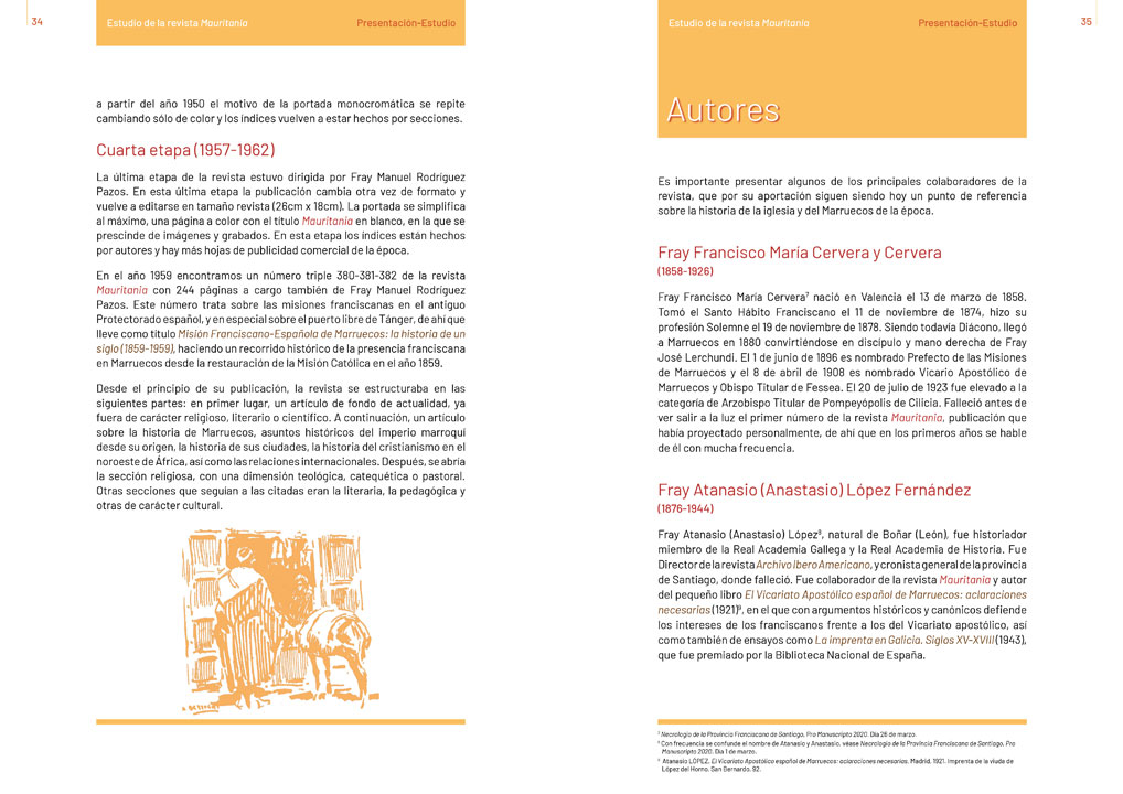 symp: páginas de texto en la maquetación del libro “Revista Mauritania”