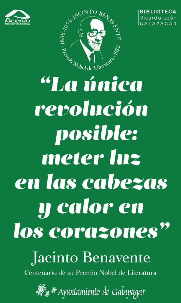 Centenario Premio Nobel Jacinto Benavente: Propuesta para MUPI en las calles de Galapagar