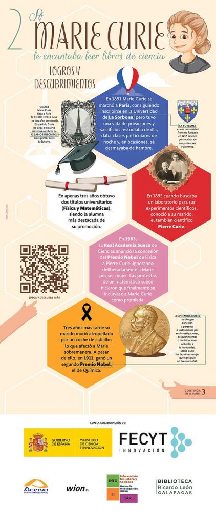 InfoBiSoc. Paneles educativos Marie Curie