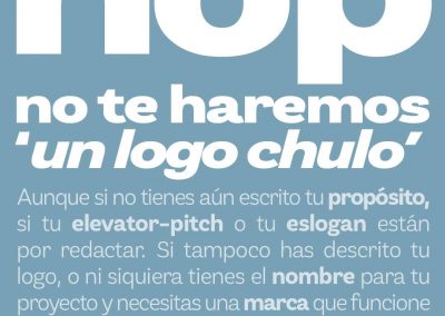 No te haremos ’un logo chulo’