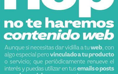 No te haremos ’contenido web’