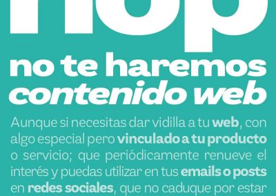 No te haremos ’contenido web’
