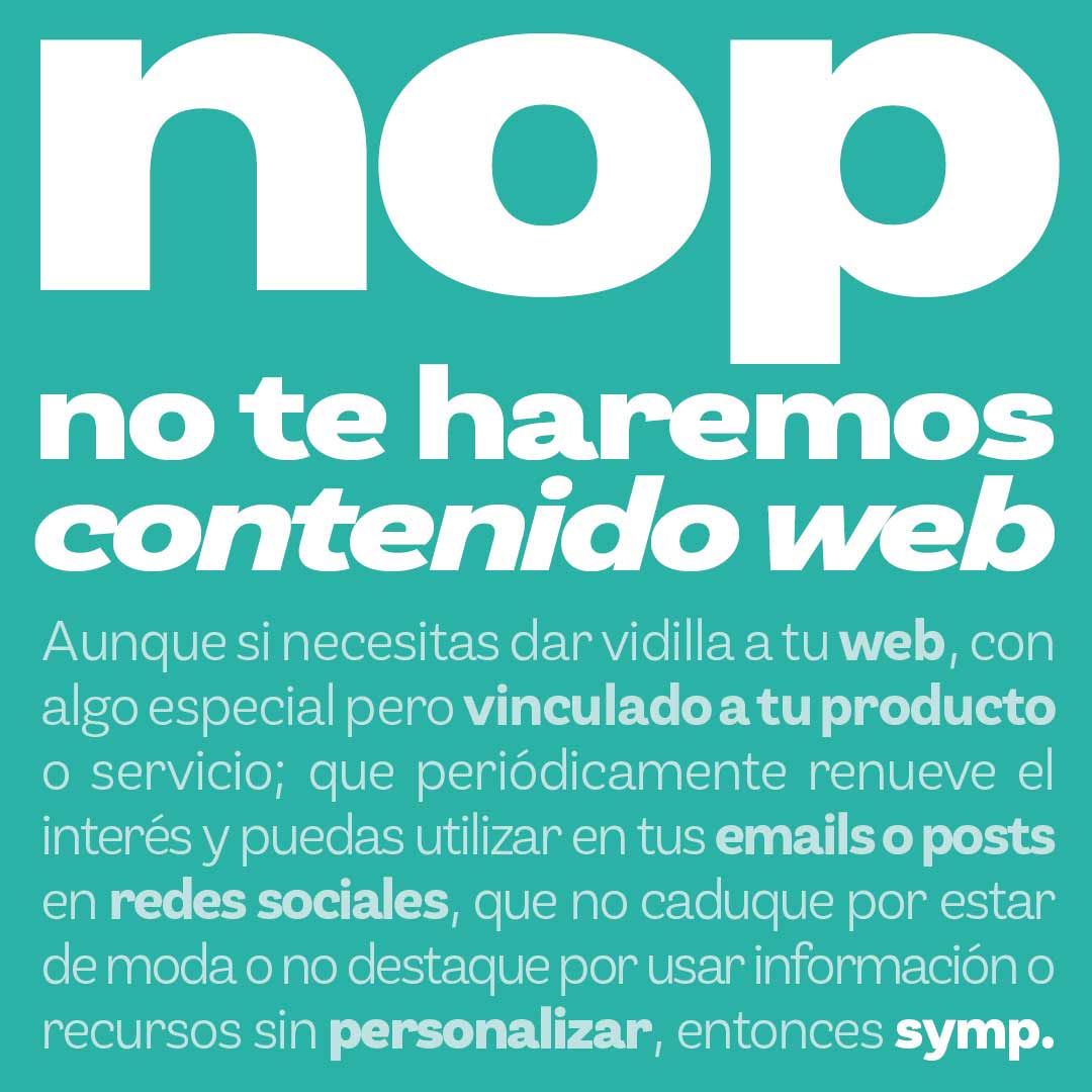 symp.es. Creatividad para propósito y contenidos web en posts, artículos y boletines