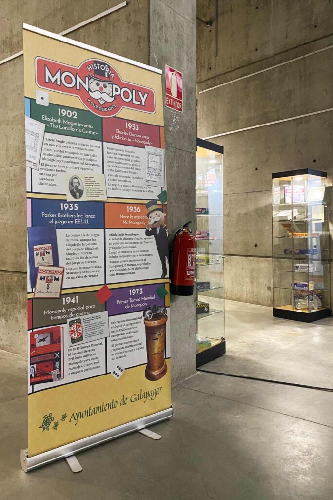 Panel educativo 2 para exposición historia del Monopoly en el Centro Cultural ‘La Pocilla’.