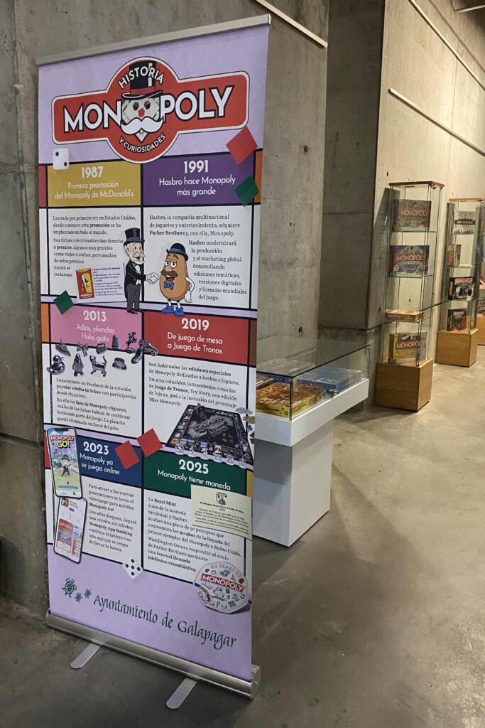 Panel educativo 1 para exposición historia del Monopoly en el Centro Cultural ‘La Pocilla’.
