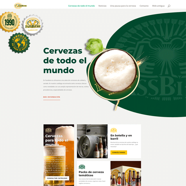 Fassbiere.com. Creación, diseño y contenidos.